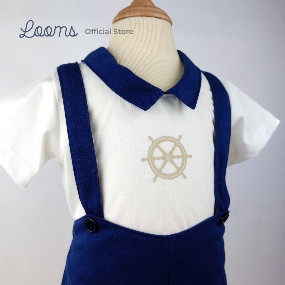 HAMPTONS SHIRT WITH SUSPENDER SHORTS SET FOR INFANTS (3-12 MOS)