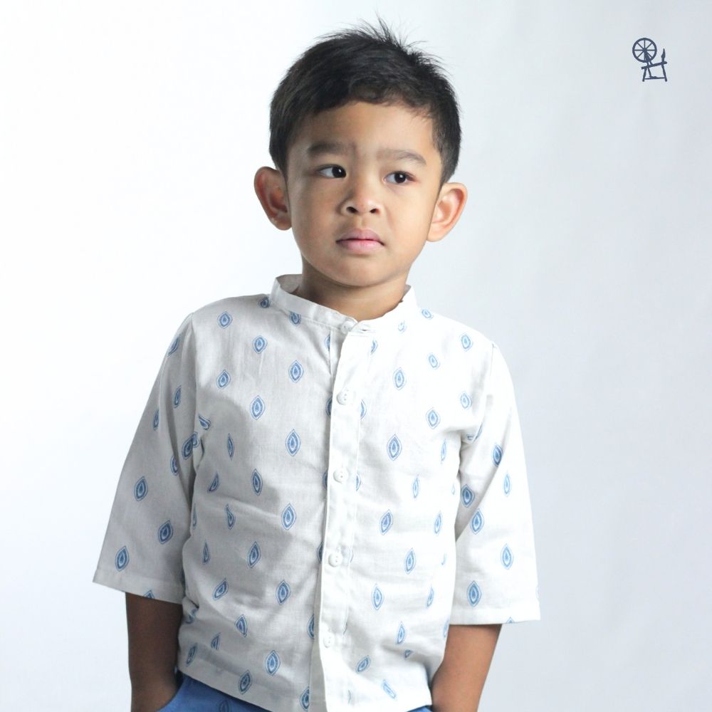 SURAMYA LINEN LONG SLEEVED POLO FOR TODDLERS 1-4 YEARS OLD