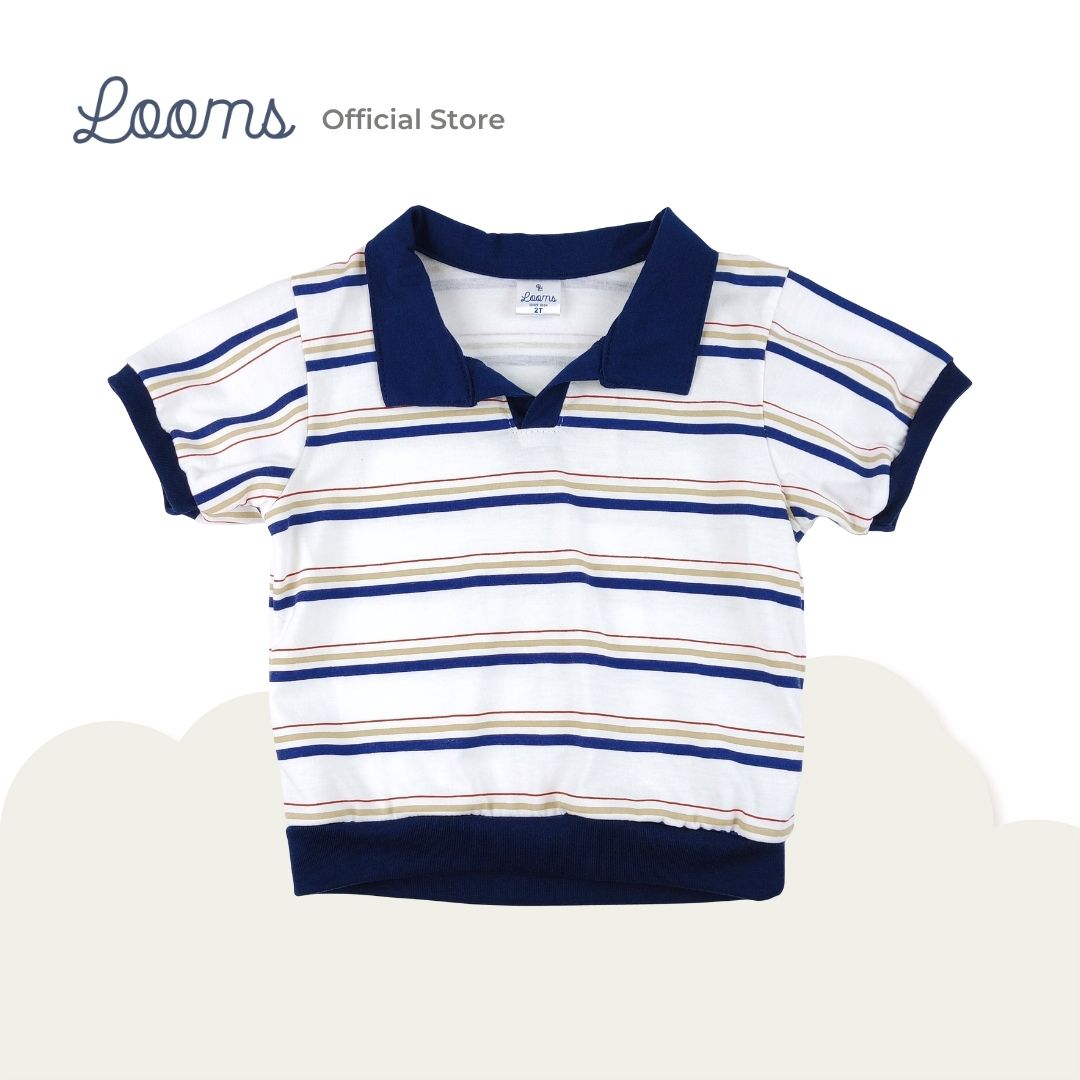 FRENCH SUMMER COLLARED SHIRT AND SHORTS SET FOR TODDLERS (1-3 YRS)