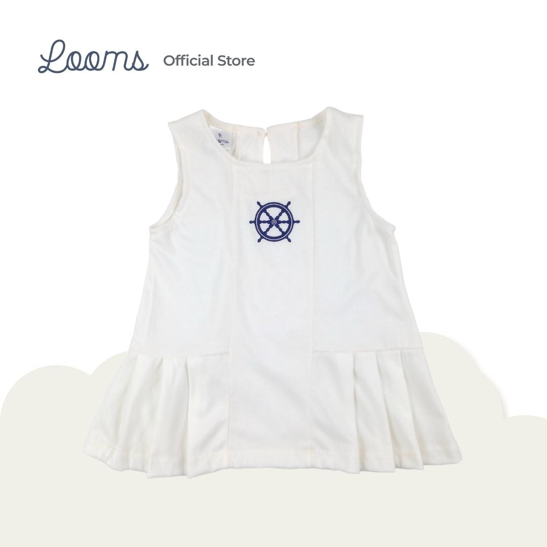 HAMPTONS PLEATED DRESS AND PANTY SET FOR INFANTS (0-12 MOS)