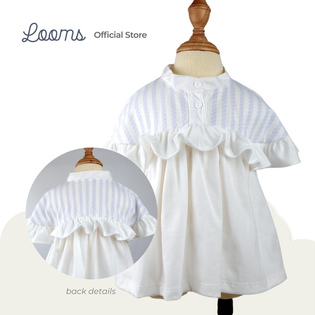 HAMPTONS RUFFLED DRESS AND PANTY SET FOR INFANTS (0-12 MOS)