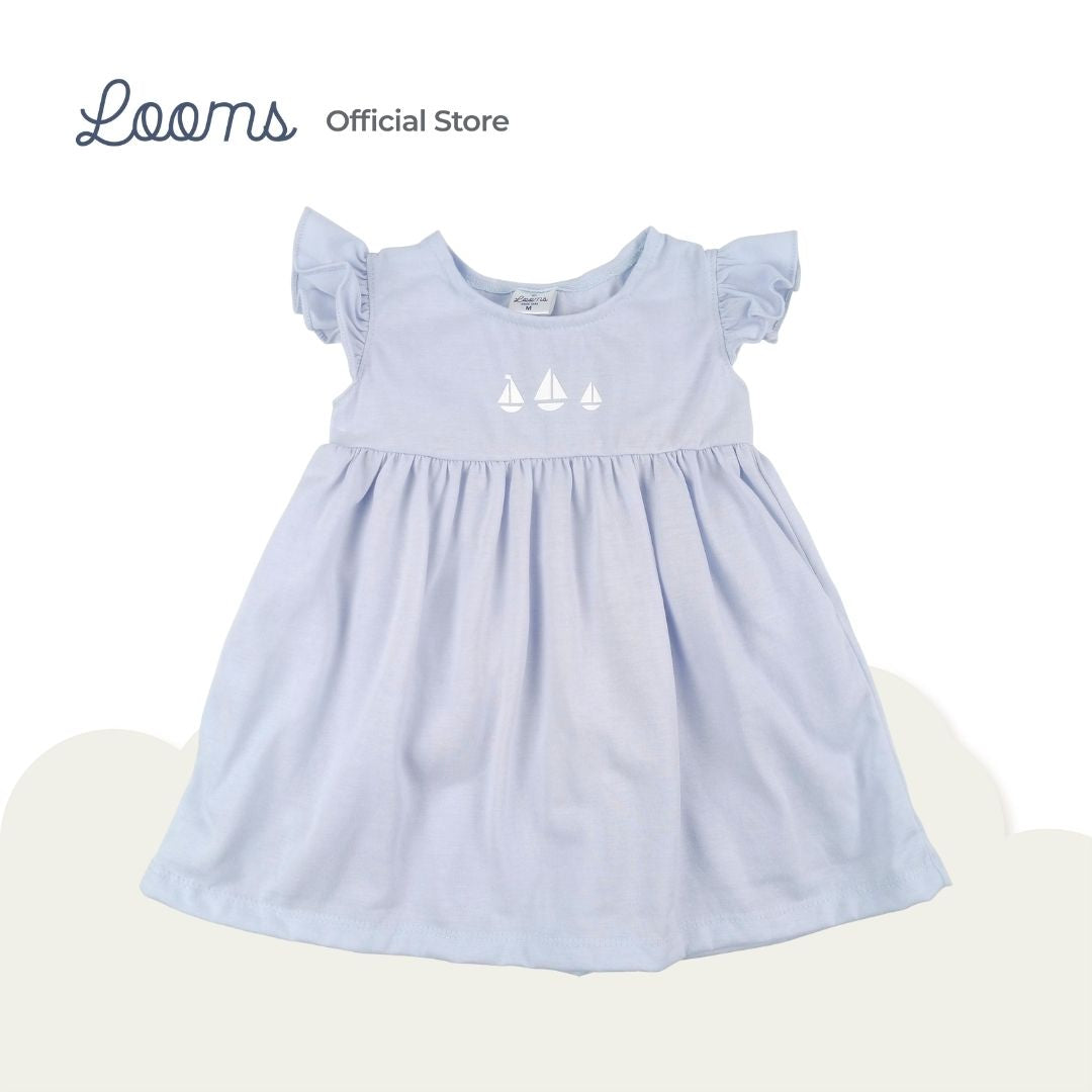 HAMPTONS DRESS AND HEADBAND SET FOR INFANTS (0-12 MOS)
