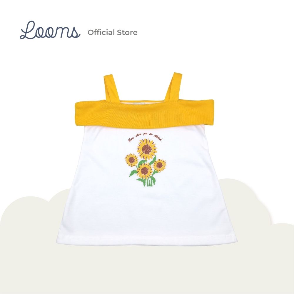 SUNFLOWER SHORT DRESS AND PANTY SET FOR INFANTS (0-12 MOS)