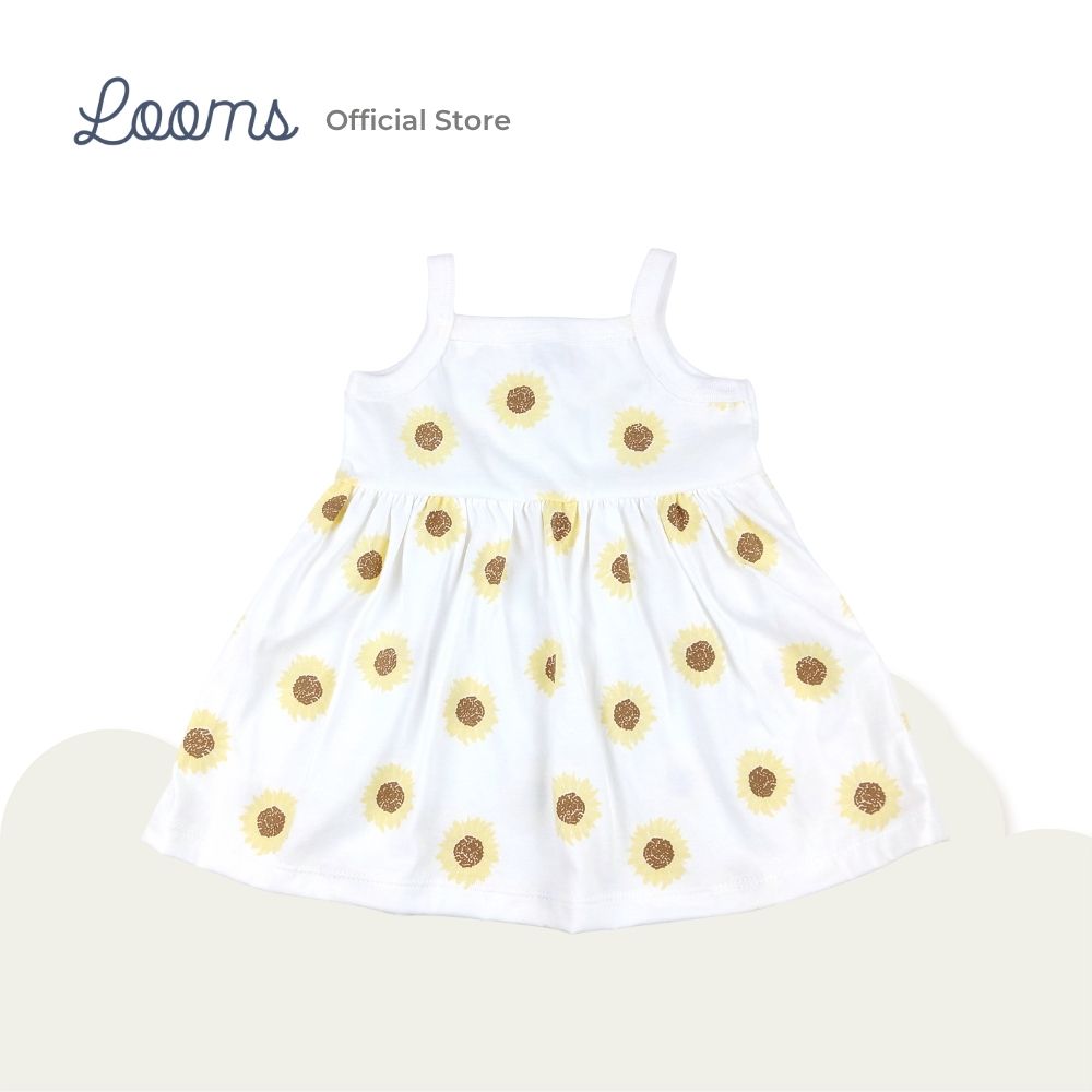 SUNFLOWER SHORT DRESS WITH HEADBAND SET FOR INFANTS (0-12 MOS)