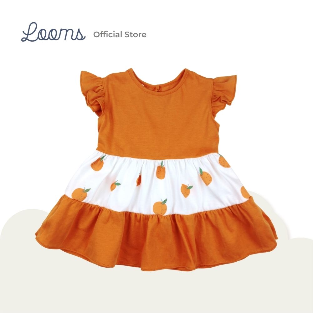 ORANGE FARM DRESS FOR INFANTS (0-12 MOS)