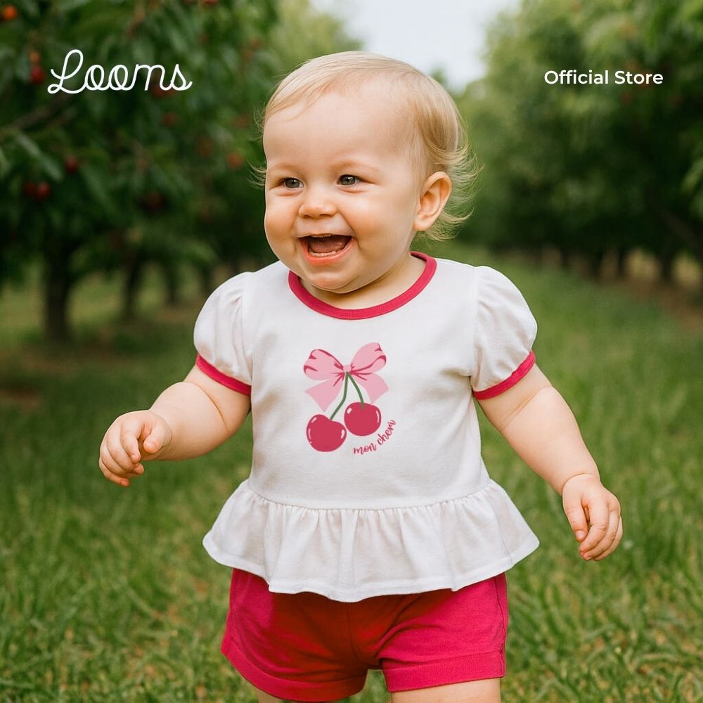 MON CHERI BLOUSE AND SHORTS SET FOR INFANTS (0-12 MOS)