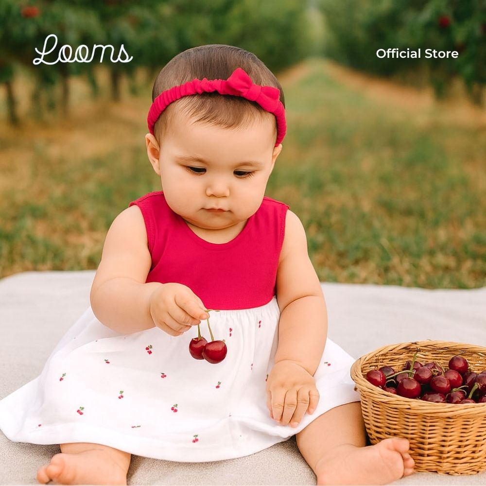 MON CHERI DRESS WITH HEADBAND SET FOR INFANTS (0-12 MOS)