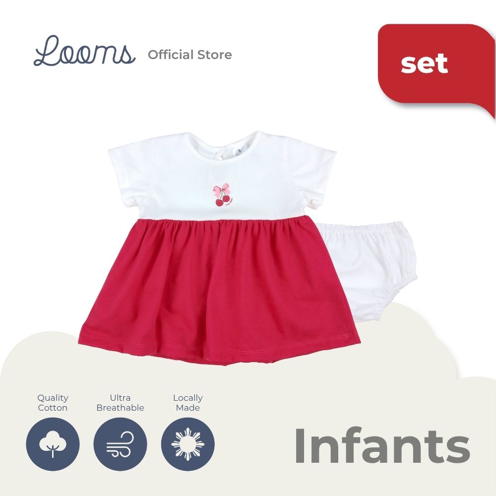 MON CHERI DRESS AND PANTY SET FOR INFANTS (0-12 MOS)