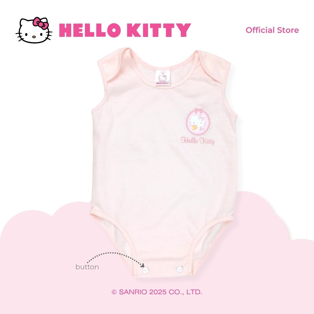 HELLO KITTY CUDDLY SLEEVELESS ONESIE FOR NEWBORN 0-6 MONTHS