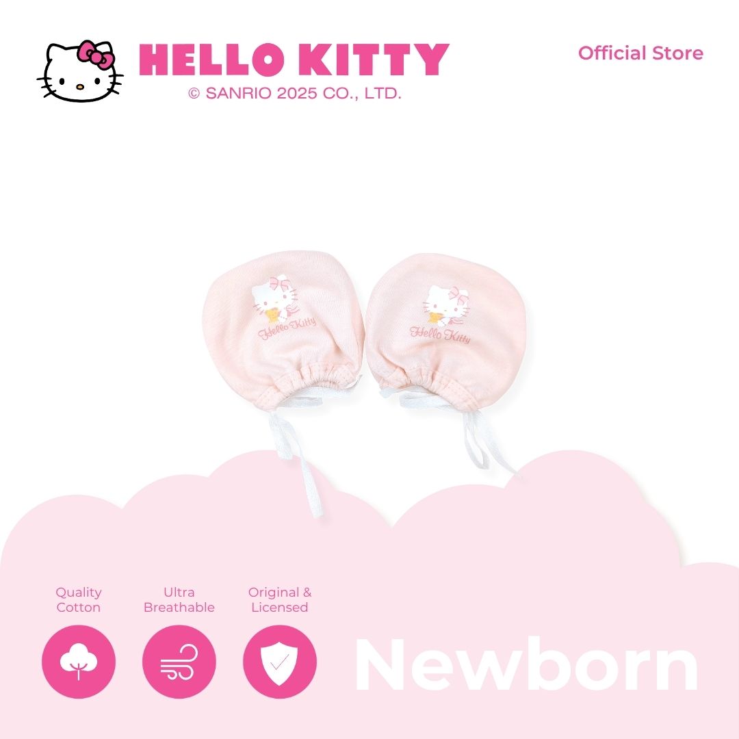 HELLO KITTY CUDDLY MITTENS FOR NEWBORN 0-6 MONTHS
