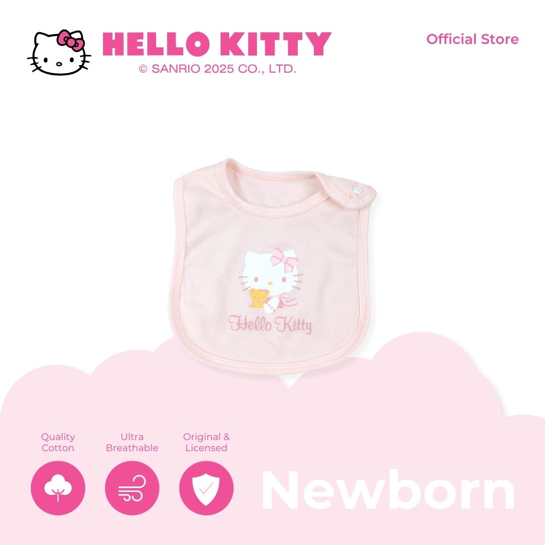 HELLO KITTY CUDDLY BIB FOR NEWBORN 0-6 MONTHS