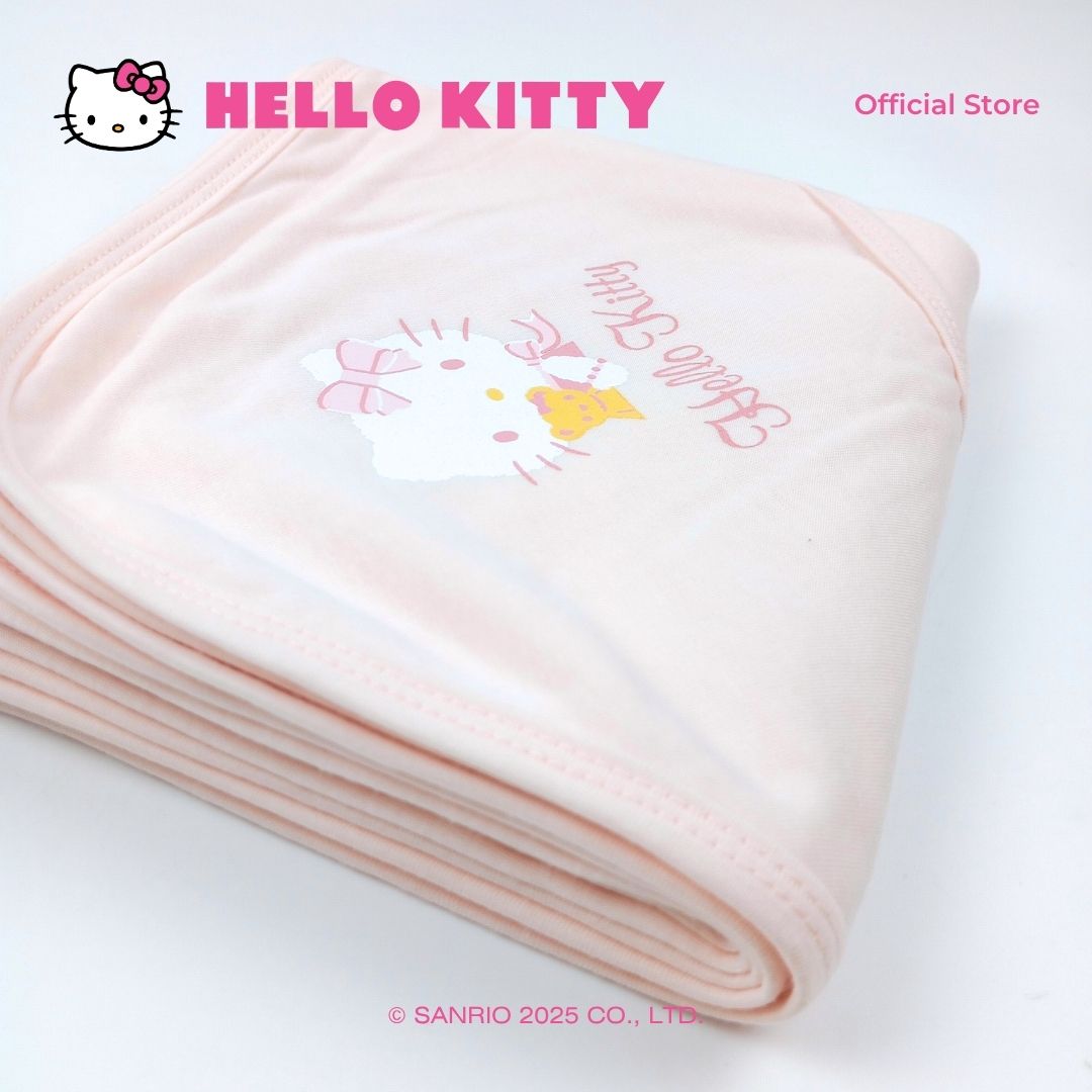 HELLO KITTY CUDDLY HOODED BLANKET FOR NEWBORN 0-6 MONTHS