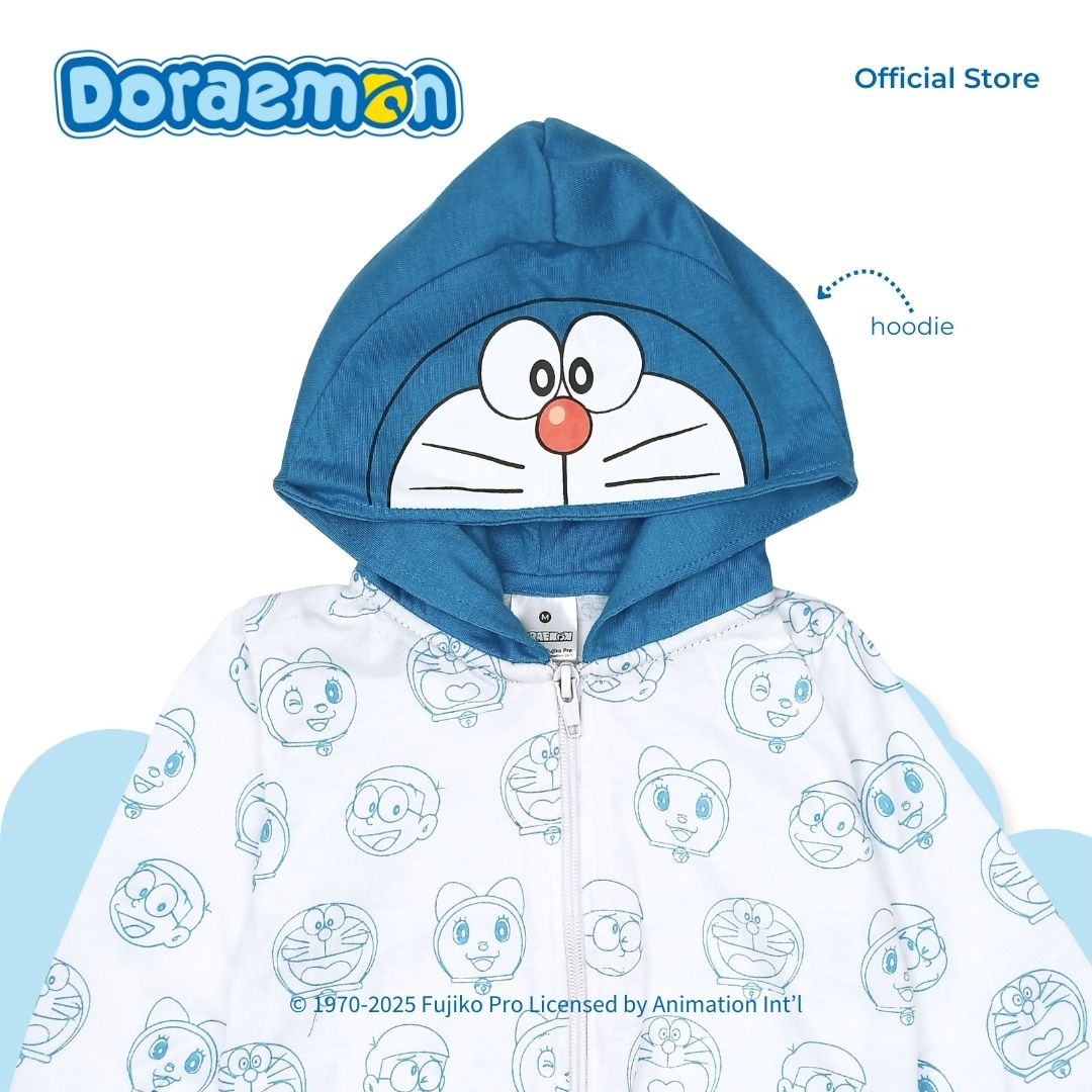 DORAEMON FAMILY HOODED SWEATER FOR NEWBORN (0-6 MOS)