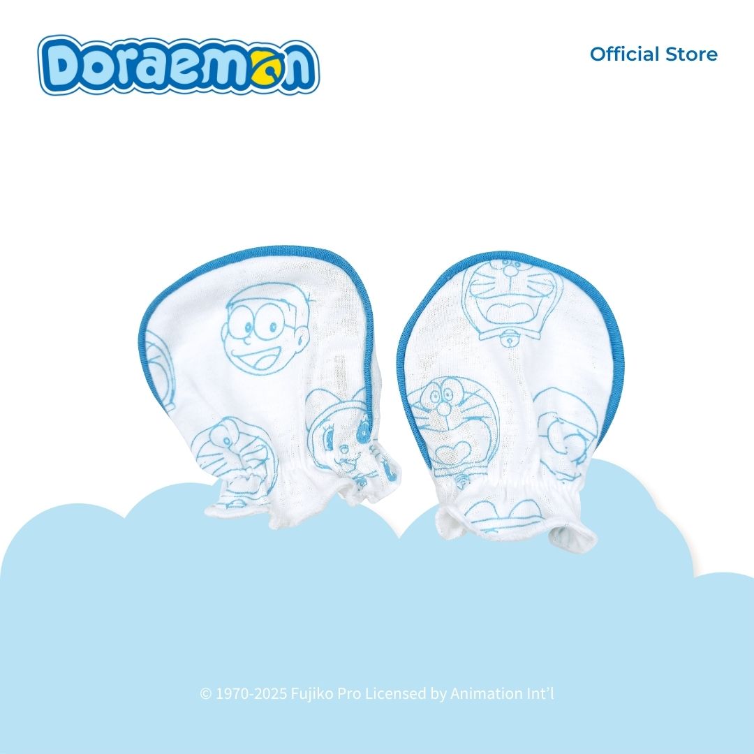 DORAEMON FAMILY MITTENS FOR NEWBORN 0-6 MONTHS