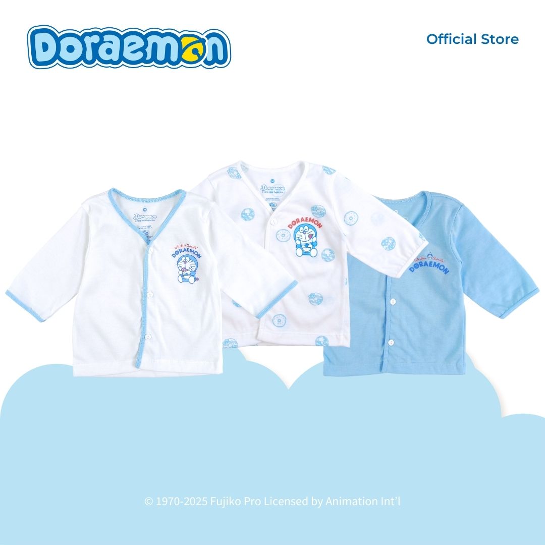 DORAEMON SWEETS 3 IN 1 LONG SLEEVED TOP FOR NEWBORN (0-6 MOS)