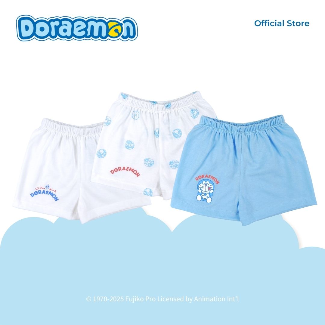 DORAEMON SWEETS 3 IN 1 SHORTS FOR NEWBORN (0-6 MOS)