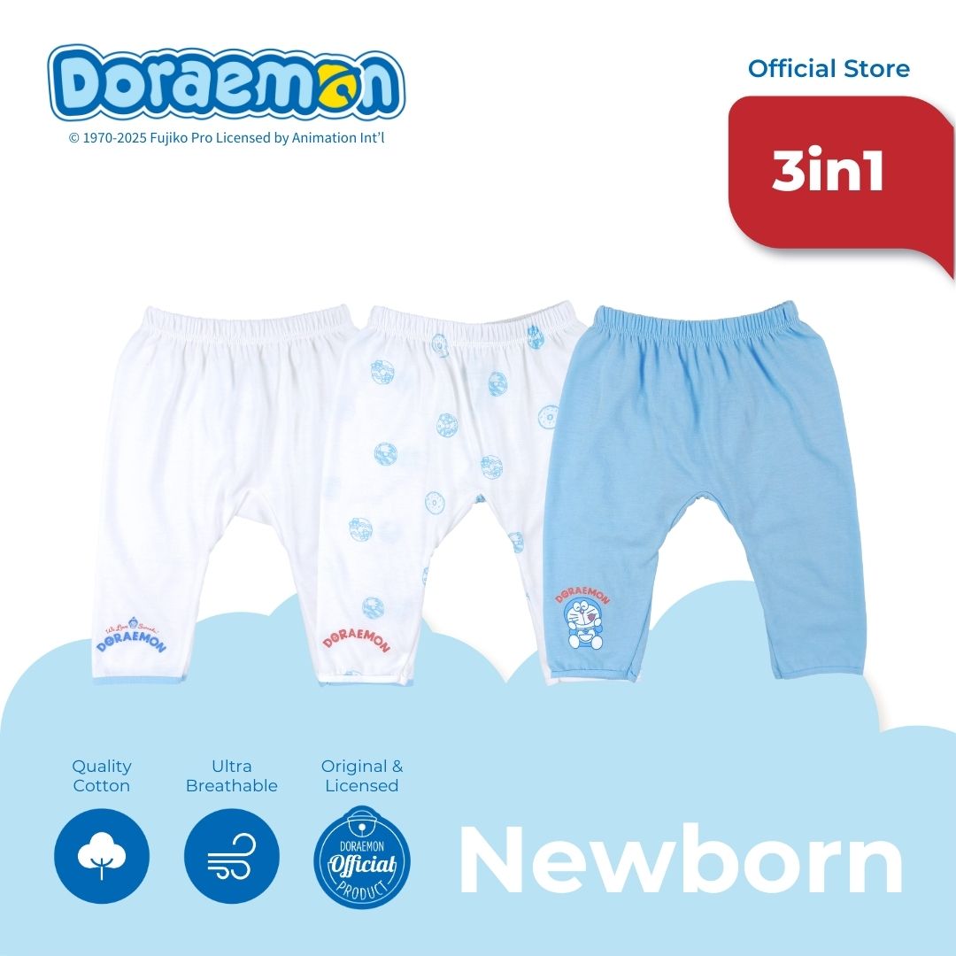 DORAEMON SWEETS 3 IN 1 DIAPER PAJAMA FOR NEWBORN (0-6 MOS)