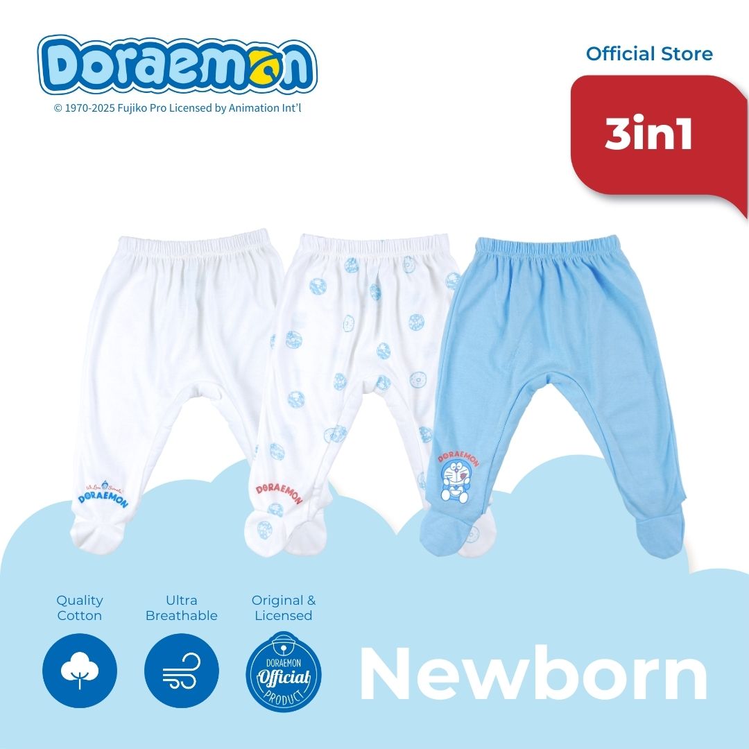DORAEMON SWEETS 3 IN 1 FOOTED PAJAMA FOR NEWBORN (0-6 MOS)