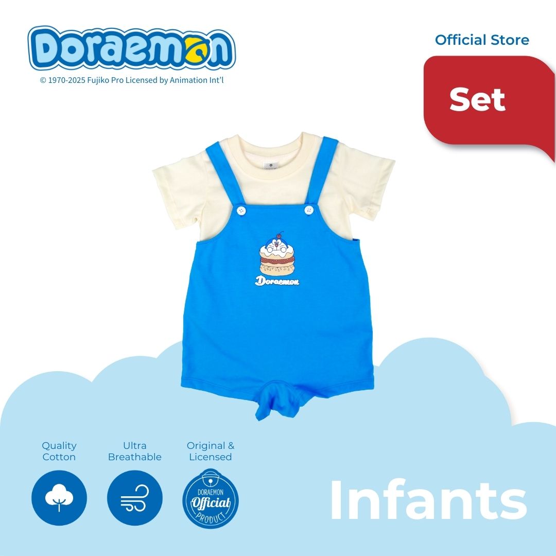 DORAEMON DESSERTS JUMPER SET FOR INFANTS (3-12 MOS)