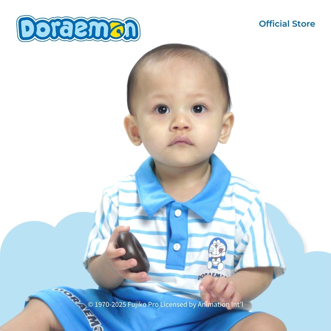 DORAEMON DESSERTS POLO AND SHORTS SET FOR INFANTS (3-12 MOS)
