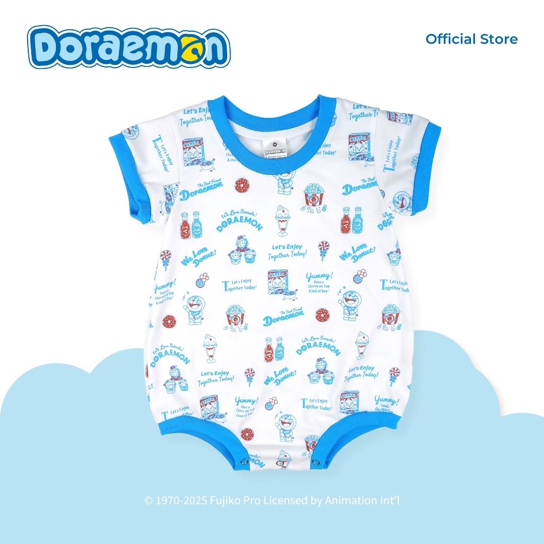 DORAEMON POPCORN ONESIE FOR INFANTS (3-12 MOS)