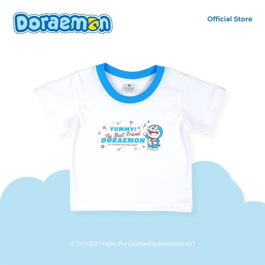 DORAEMON POPCORN T-SHIRT AND SHORTS SET FOR INFANTS (3-12 MOS)