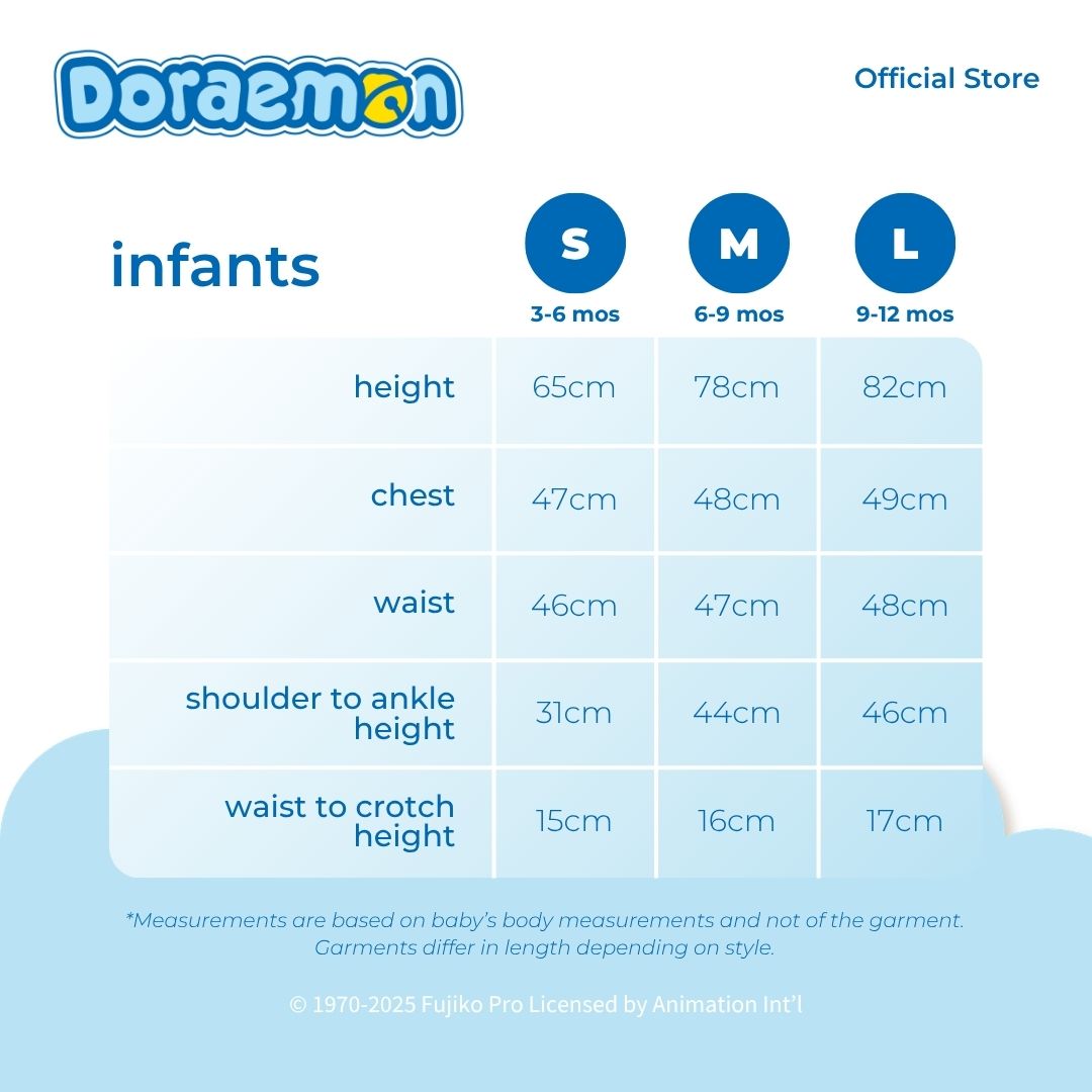 DORAEMON TANOSHI MUSCLE TEE AND SHORTS SET FOR INFANTS (3-12 MOS)