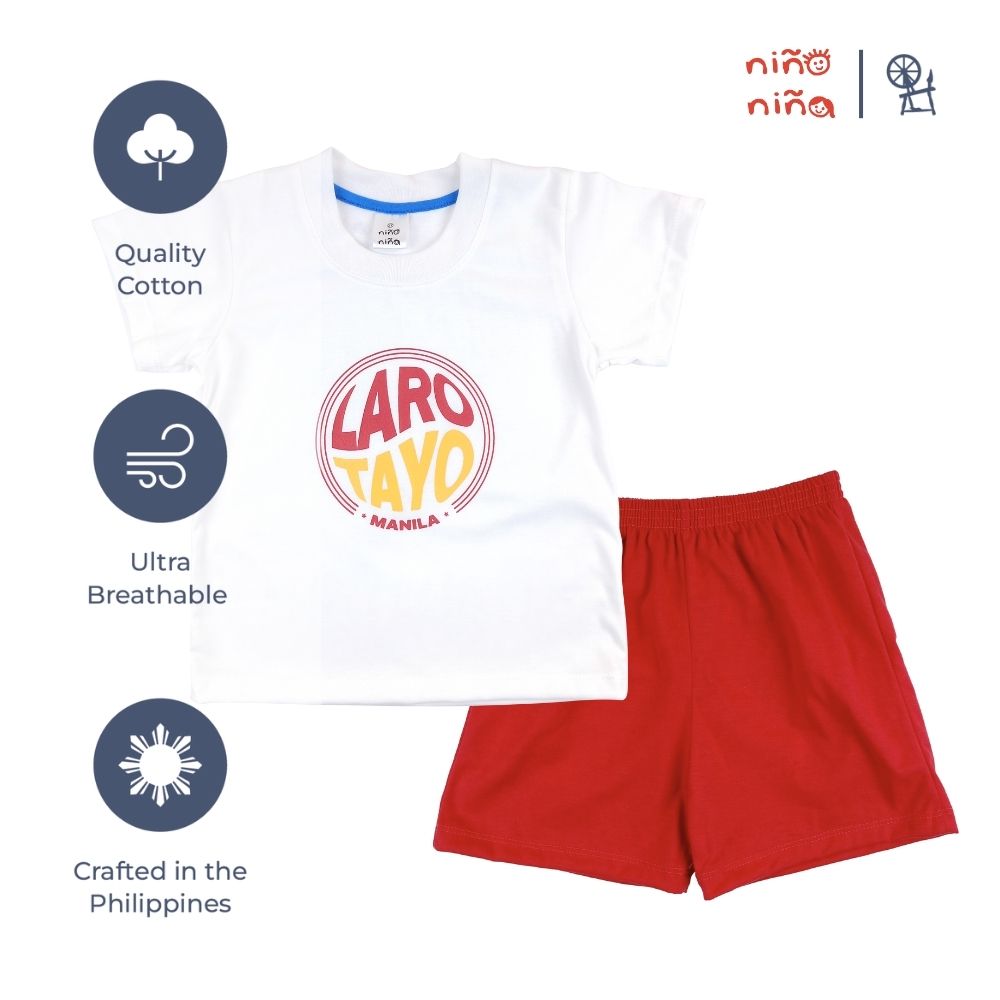 NIÑO NIÑA LARONG ATIN BOYS T.SHIRT & SHORTS TERNO FOR TODDLERS 1-4 YEARS OLD