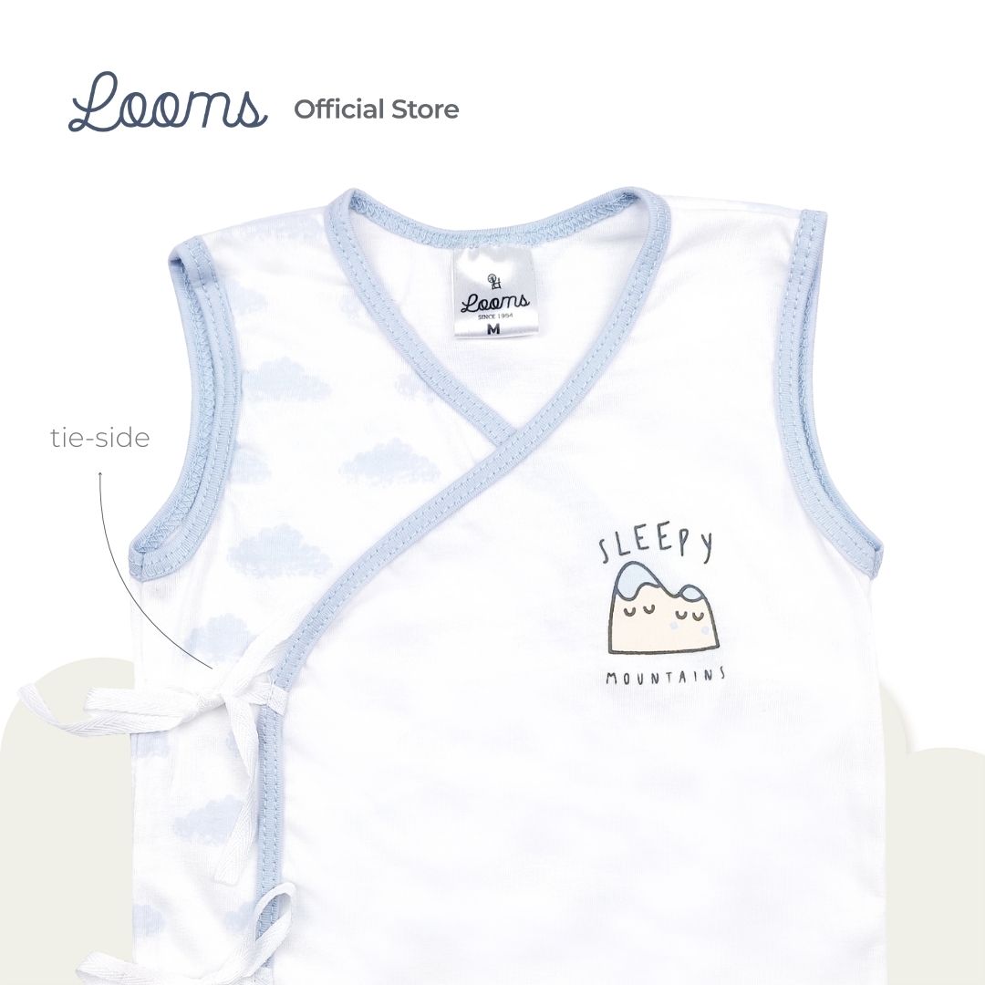 SLEEPY MOUNTAINS TIESIDE SLEEVELESS TOP FOR NEWBORN (0-6 MOS)