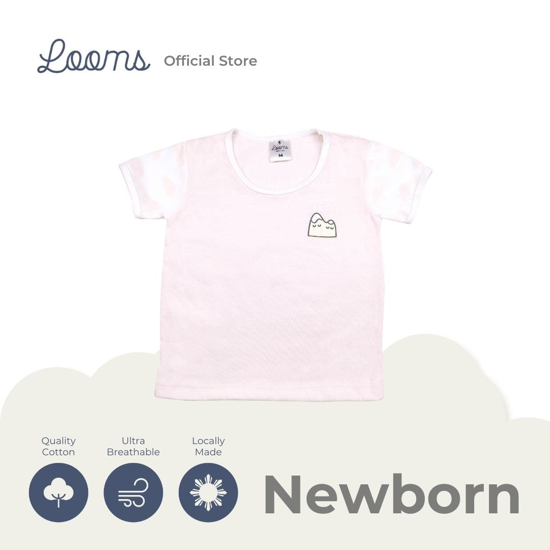 SLEEPY MOUNTAINS T-SHIRT TOP FOR NEWBORN (0-6 MOS)