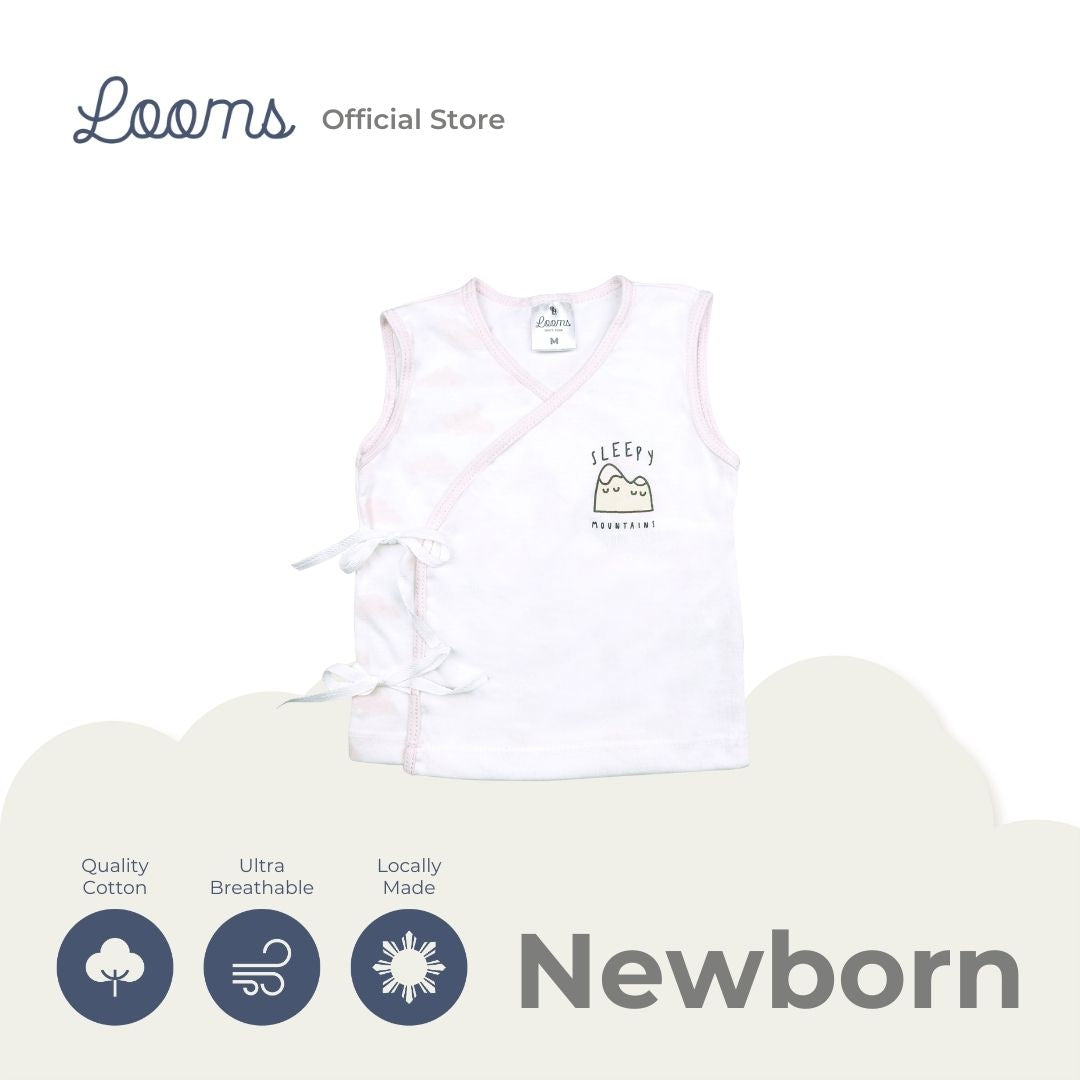 SLEEPY MOUNTAINS TIESIDE SLEEVELESS TOP FOR NEWBORN (0-6 MOS)