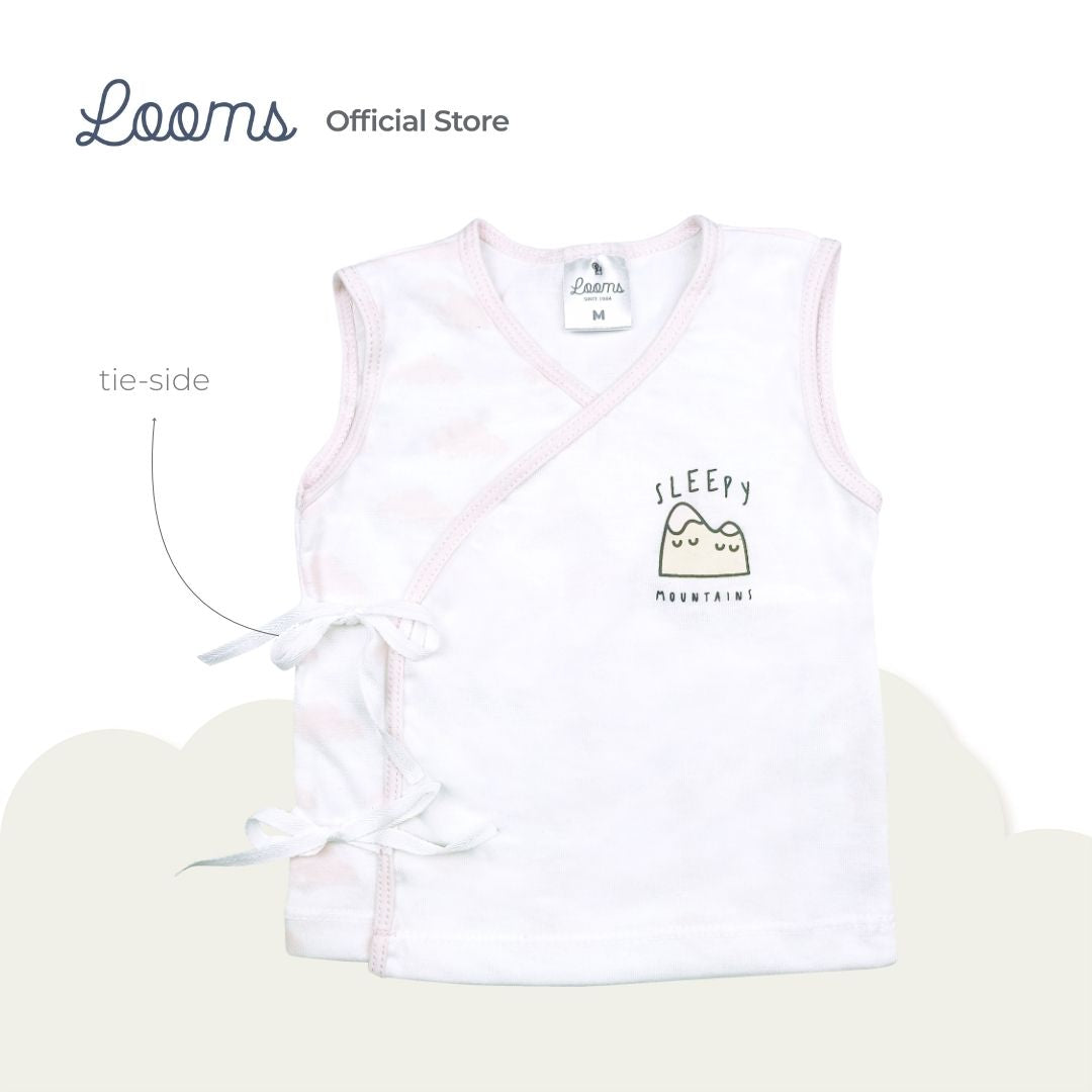 SLEEPY MOUNTAINS TIESIDE SLEEVELESS TOP FOR NEWBORN (0-6 MOS)