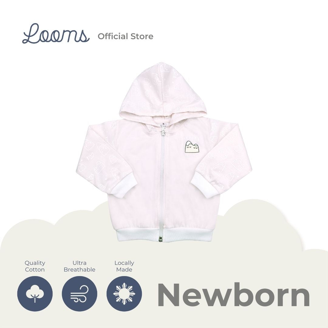 SLEEPY MOUNTAINS SWEATER WITH HOOD FOR NEWBORN (0-6 MOS)