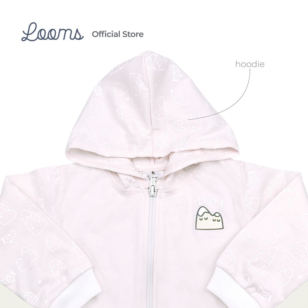 SLEEPY MOUNTAINS SWEATER WITH HOOD FOR NEWBORN (0-6 MOS)