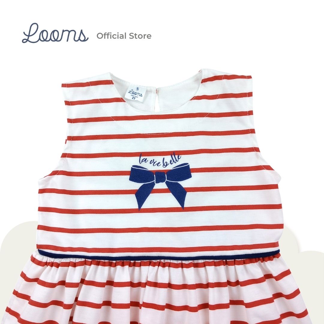 FRENCH SUMMER STRIPED DRESS FOR TODDLERS (1-3 YRS)