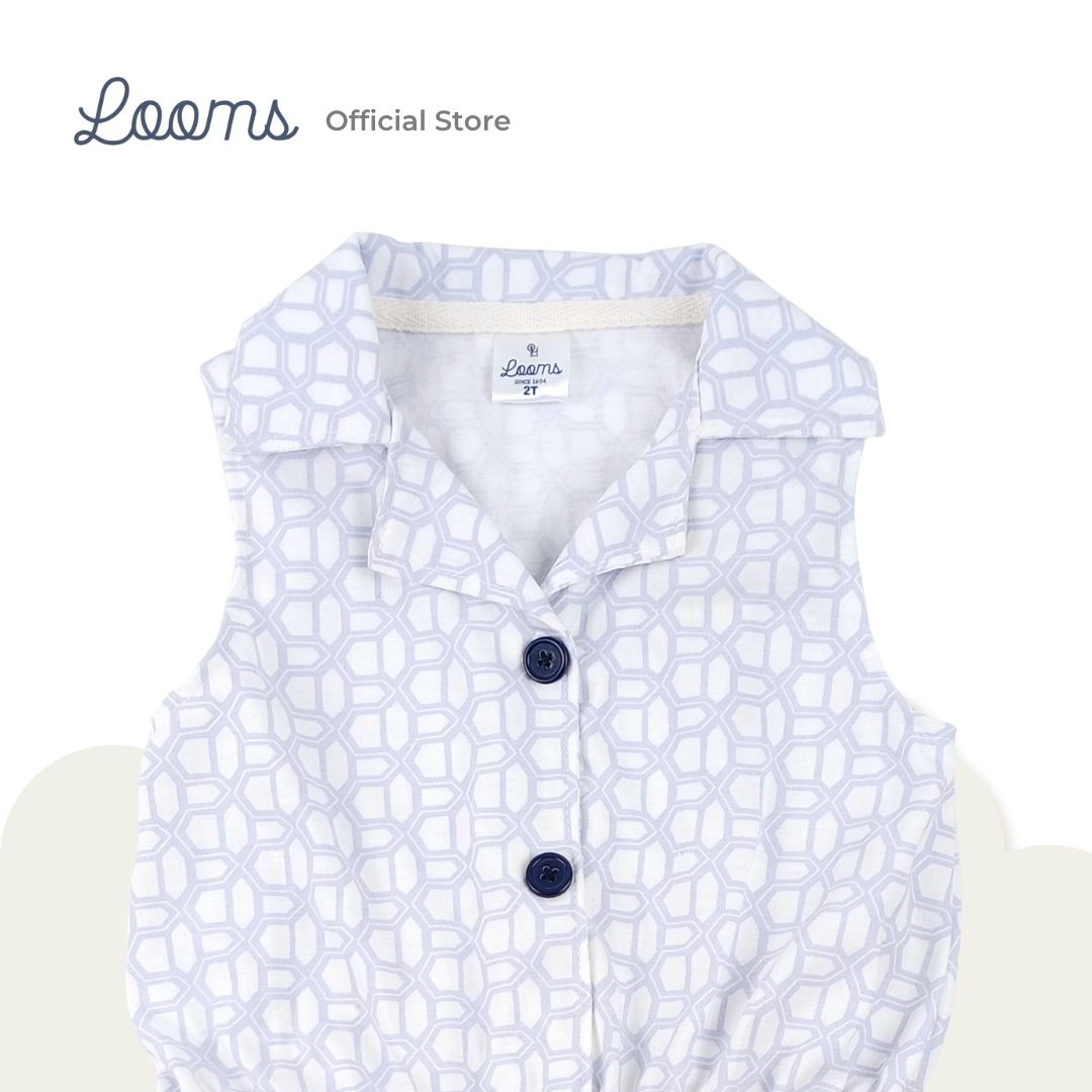 FRENCH SUMMER ROMPER WITH BELT FOR TODDLERS (1-3 YRS)