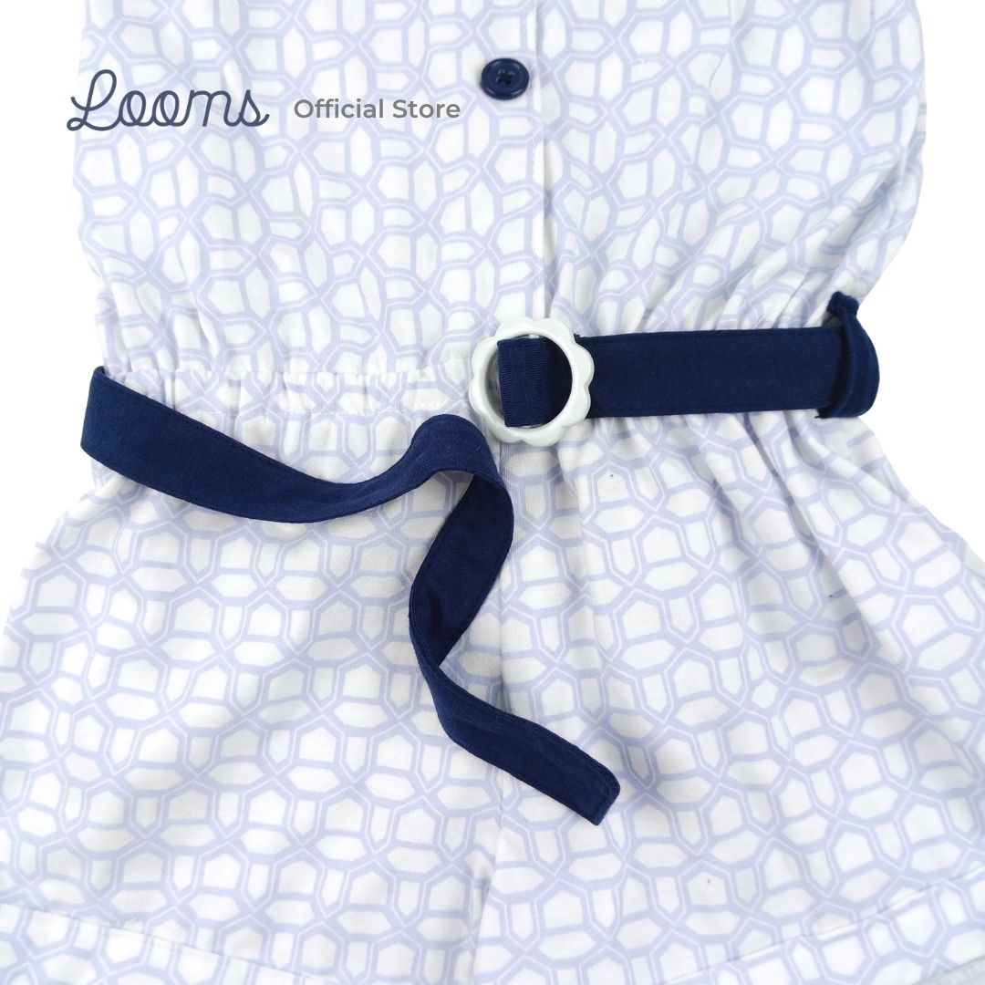 FRENCH SUMMER ROMPER WITH BELT FOR TODDLERS (1-3 YRS)