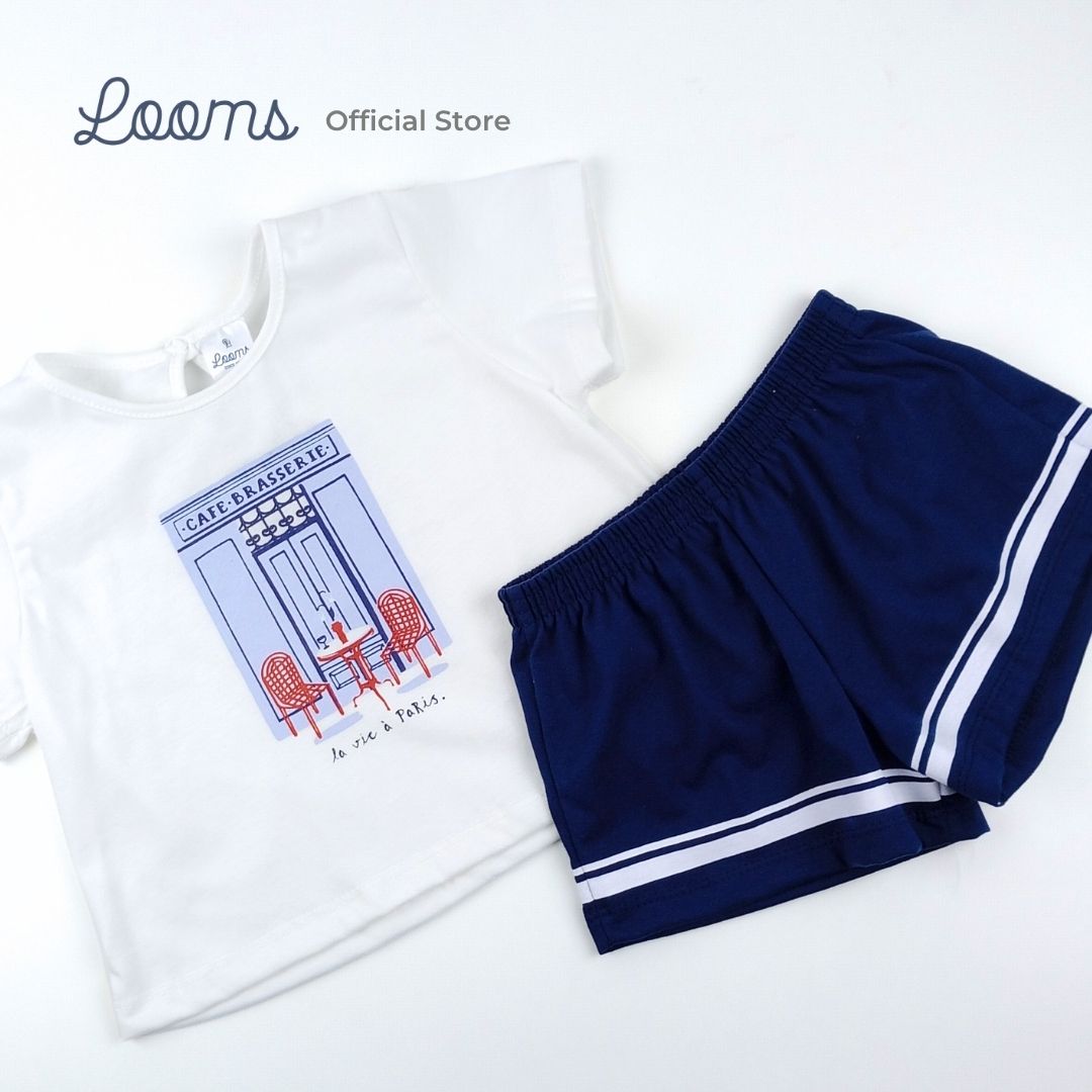 FRENCH SUMMER SHIRT AND SHORTS SET FOR TODDLERS (1-3 YRS)