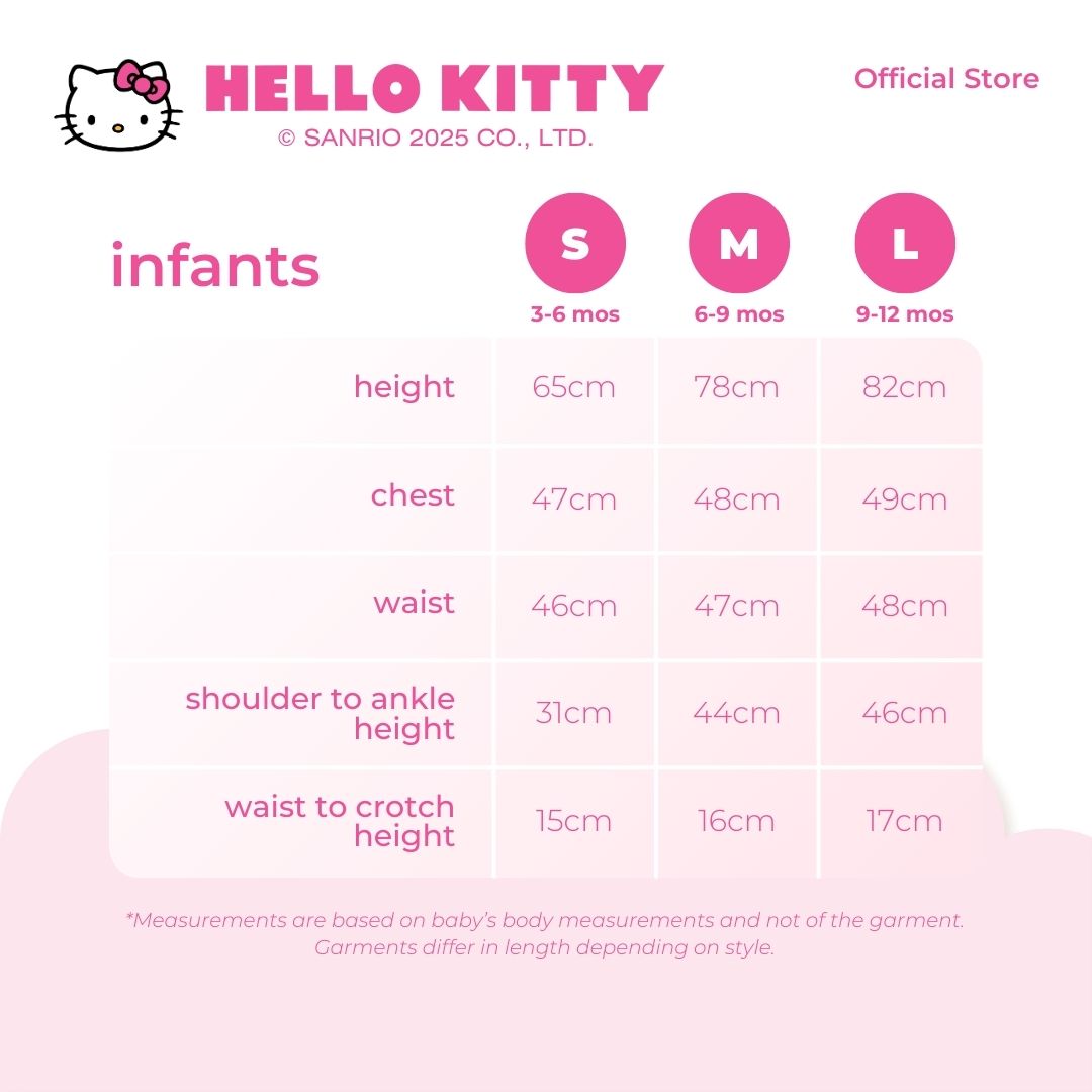 HELLO KITTY BLUSH ROMPER SET FOR INFANTS 3-12 MONTHS