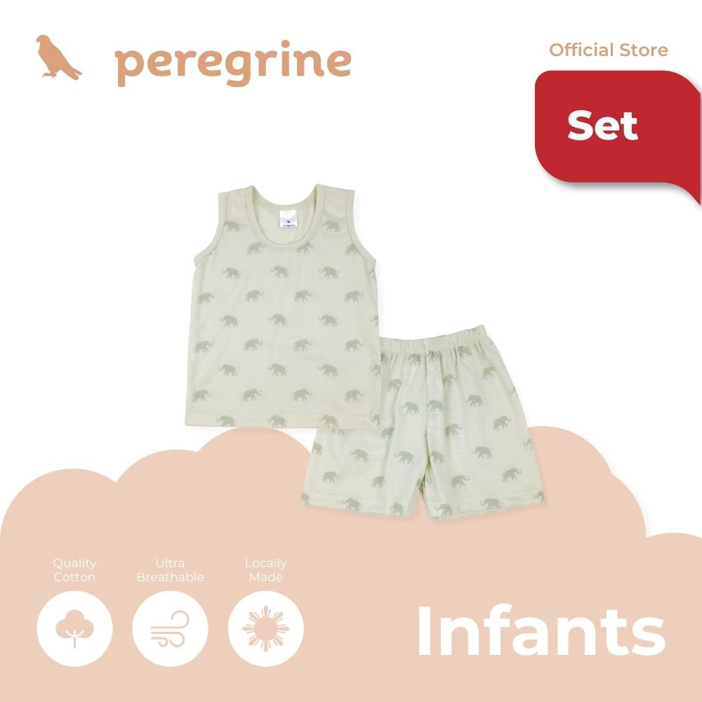 PEREGRINE SAFARI SANDO AND SHORTS SET FOR INFANTS (3-12 MOS)