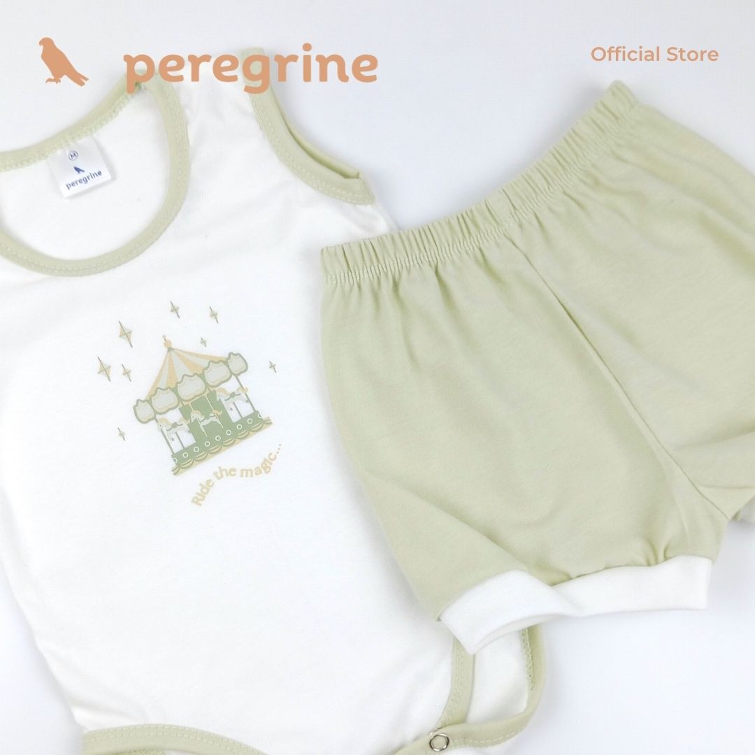 PEREGRINE CIRQUE BEBE SLEEVELESS ONESIE AND SHORTS SET FOR NEWBORN (0-6 MOS)