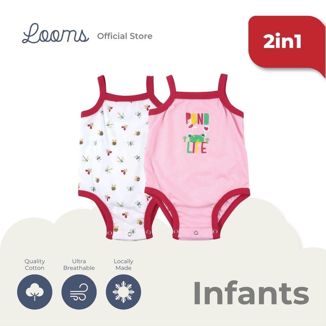 POND LIFE 2 IN 1 SLEEVELESS ONESIE SET FOR INFANTS (0-12 MOS)
