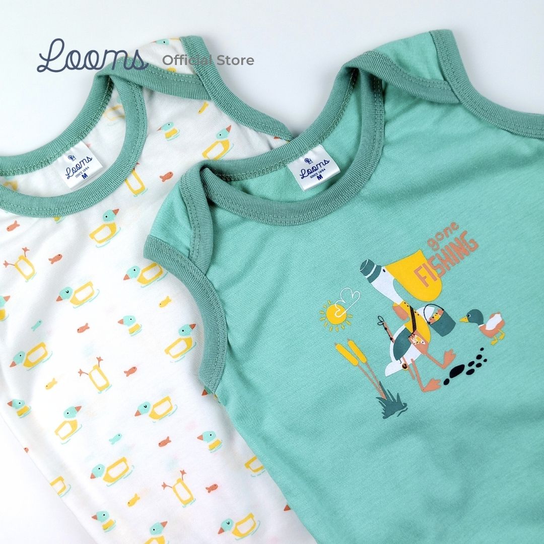 POND LIFE 2 IN 1 SLEEVELESS ONESIE SET FOR INFANTS (0-12 MOS)