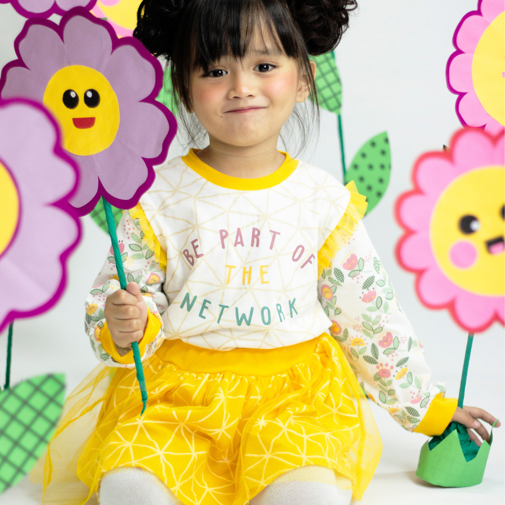 FLOWER NETWORK TUTU SKIRT FOR TODDLERS