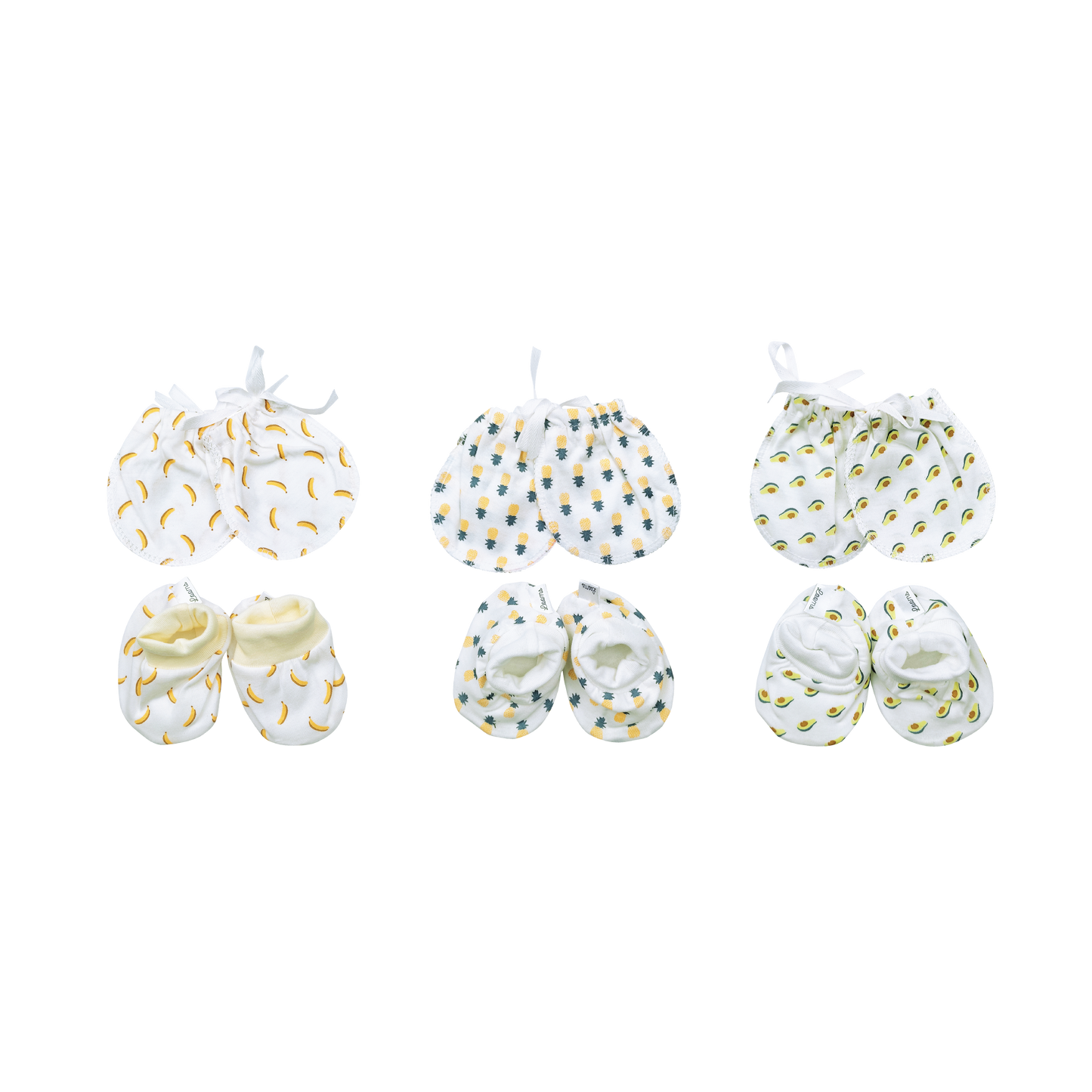 TROPICANA SET OF MITTENS & BOOTIES