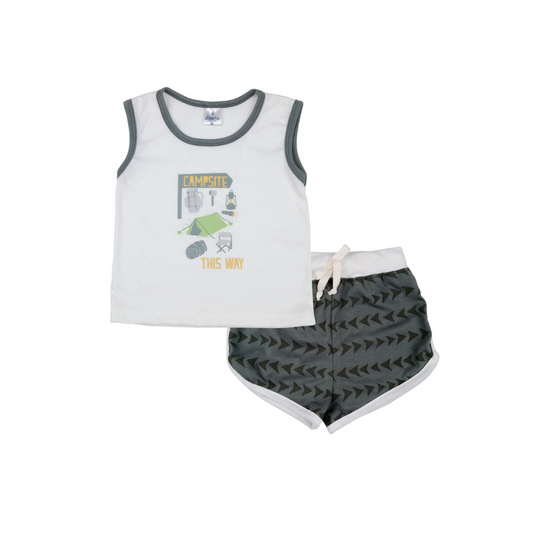 CAMPERS TANK TOP & SHORTS FOR INFANTS  (3-12 MONTHS)