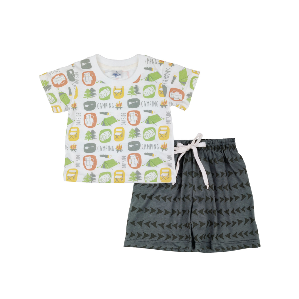 CAMPERS TSHIRT & SHORTS FOR INFANTS  (3-12 MONTHS)