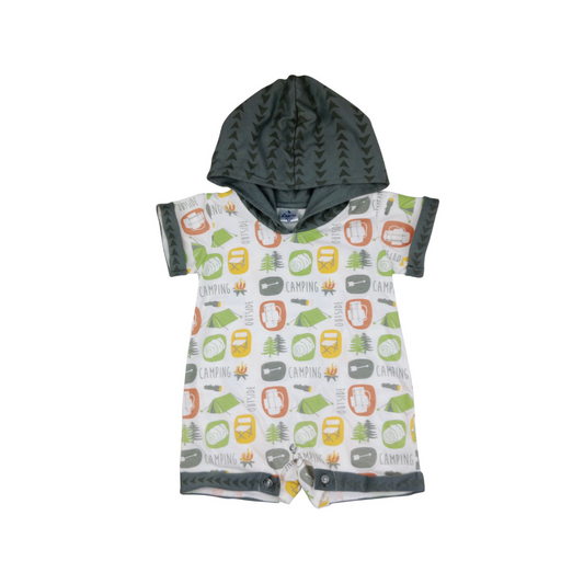 CAMPERS HOODED ROMPER FOR INFANTS  (3-12 MONTHS)