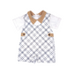 PLAIDS COLLARED SHIRT & ROMPER FOR INFANTS (3-12 MONTHS)