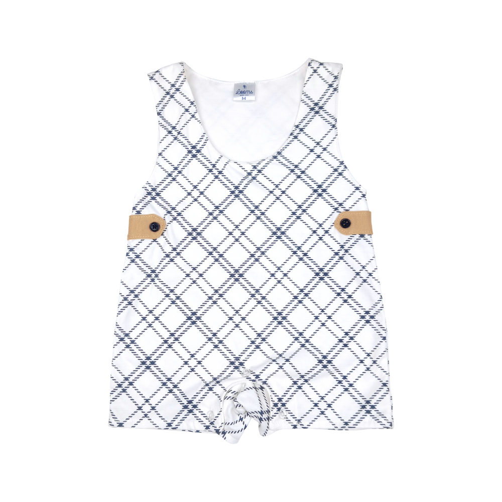 PLAIDS COLLARED SHIRT & ROMPER FOR INFANTS (3-12 MONTHS)